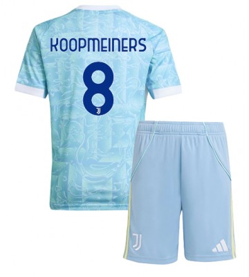 Juventus Teun Koopmeiners #8 Udebanetrøje Børn 2025-26 Kortærmet (+ Korte bukser)